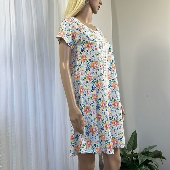 Ricrac & Ruffles Soft Shift Dress Small - Picture 2 of 8